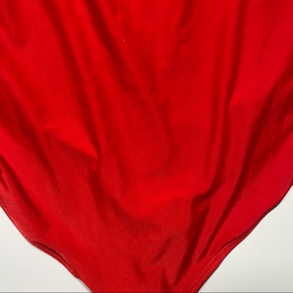 Hunter McGrady X  Playful Promises Curve Red Lace Detail One Piece Suit NWT 16 - Picture 11 of 16